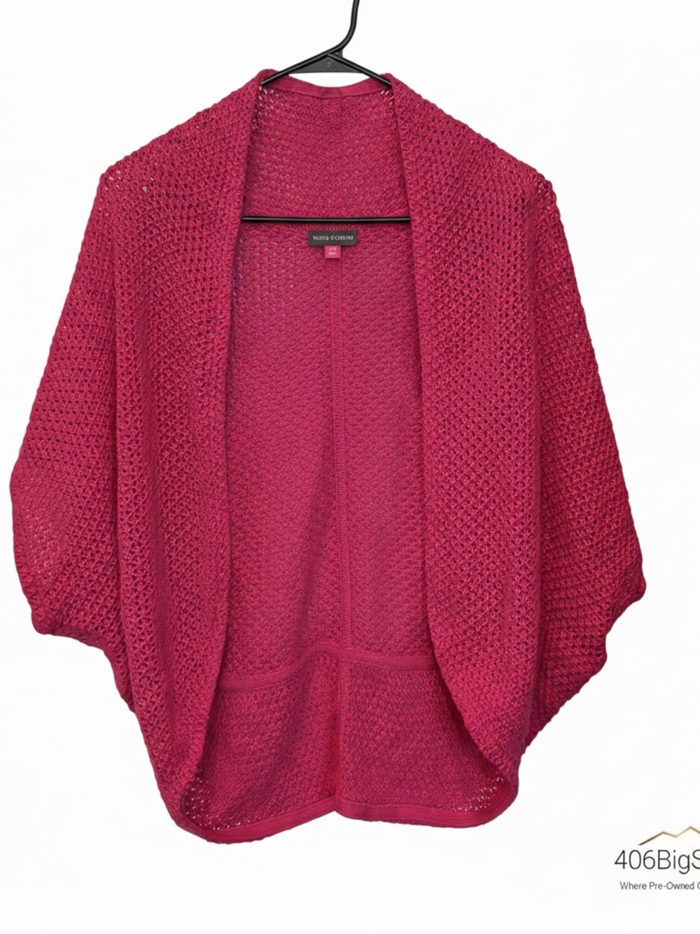 Vince Camuto Open Knit Dolman Cardigan - Raspberry